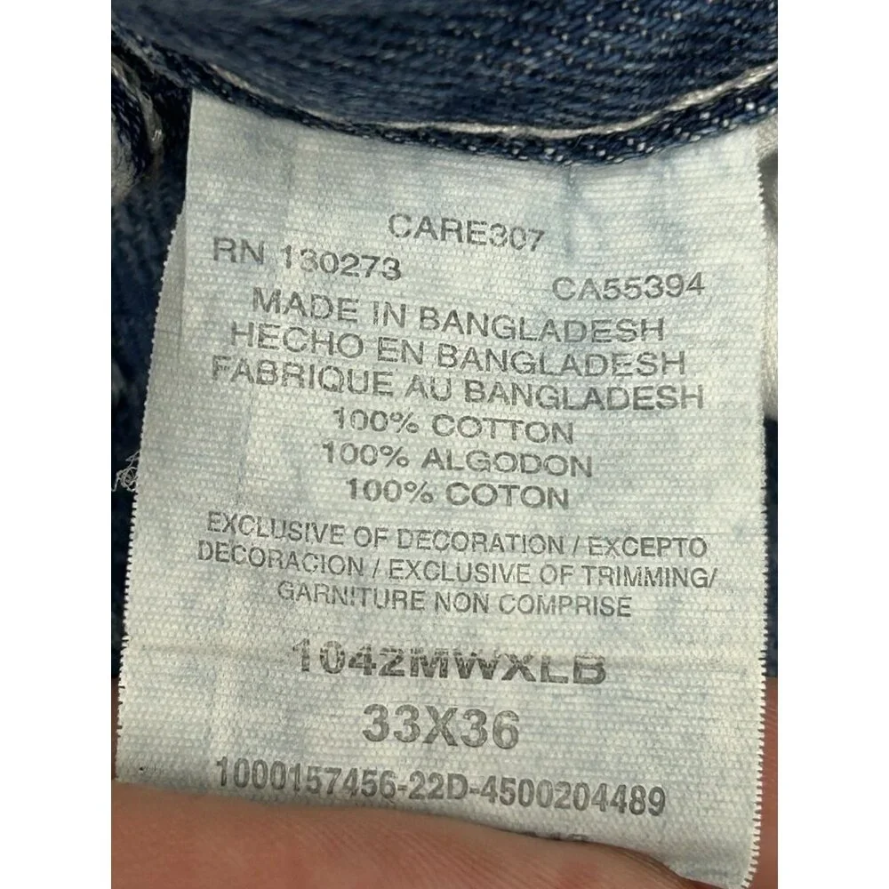 Wrangler 20X Style 42 Vintage Boot Jeans Mens 33x36 (Fits 33x35) Blue Western